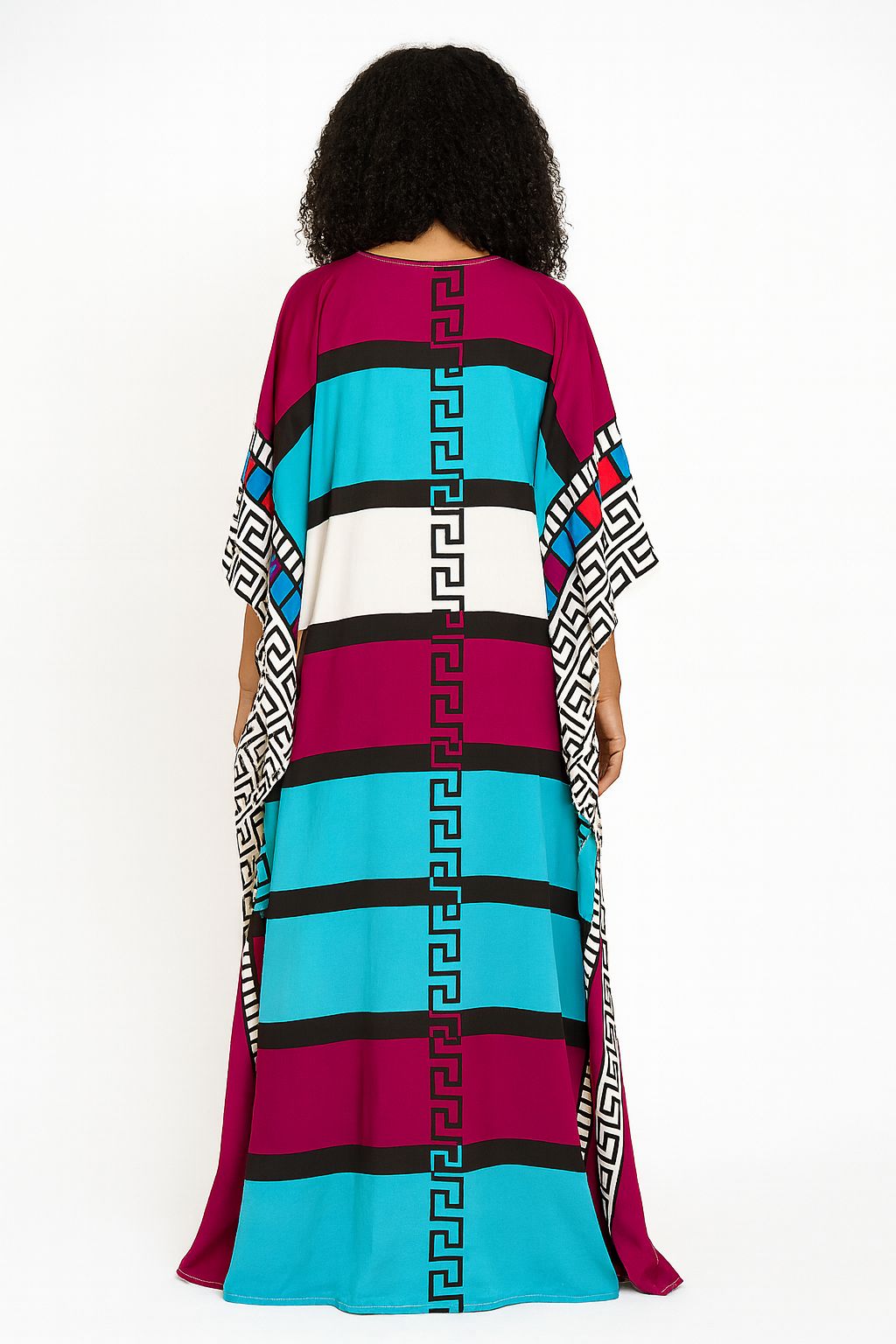 Multi-Color Cultural Kaftan Gown